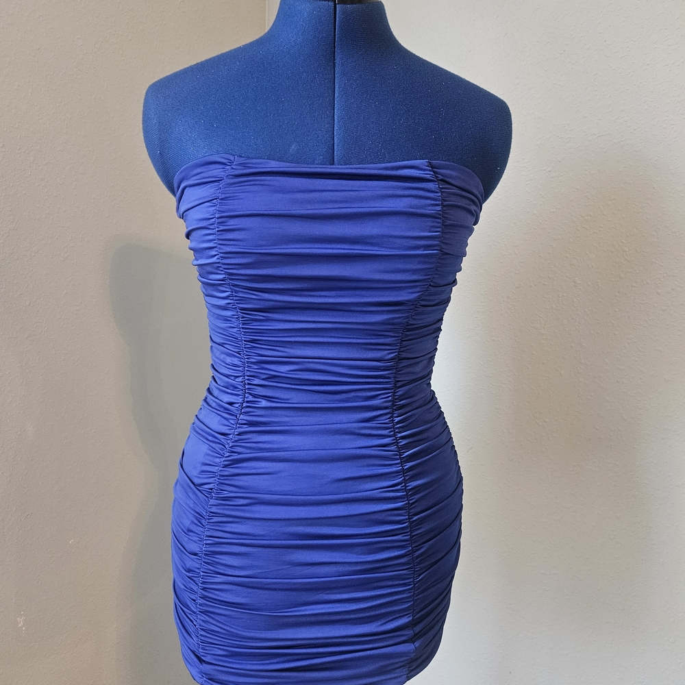 Forever 21 Vibrant Blue Strapless Dress
